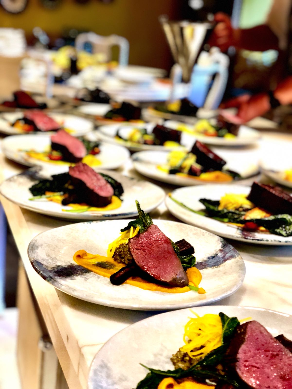 Loin of venison, heritage carrots