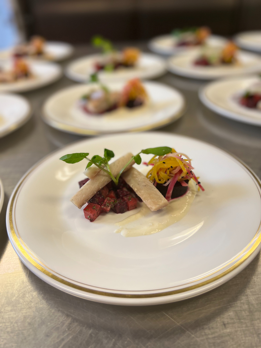 Smoked Eel, salt baked beetroot & horseradish