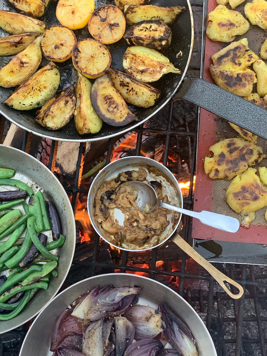 Vegetables on the grill