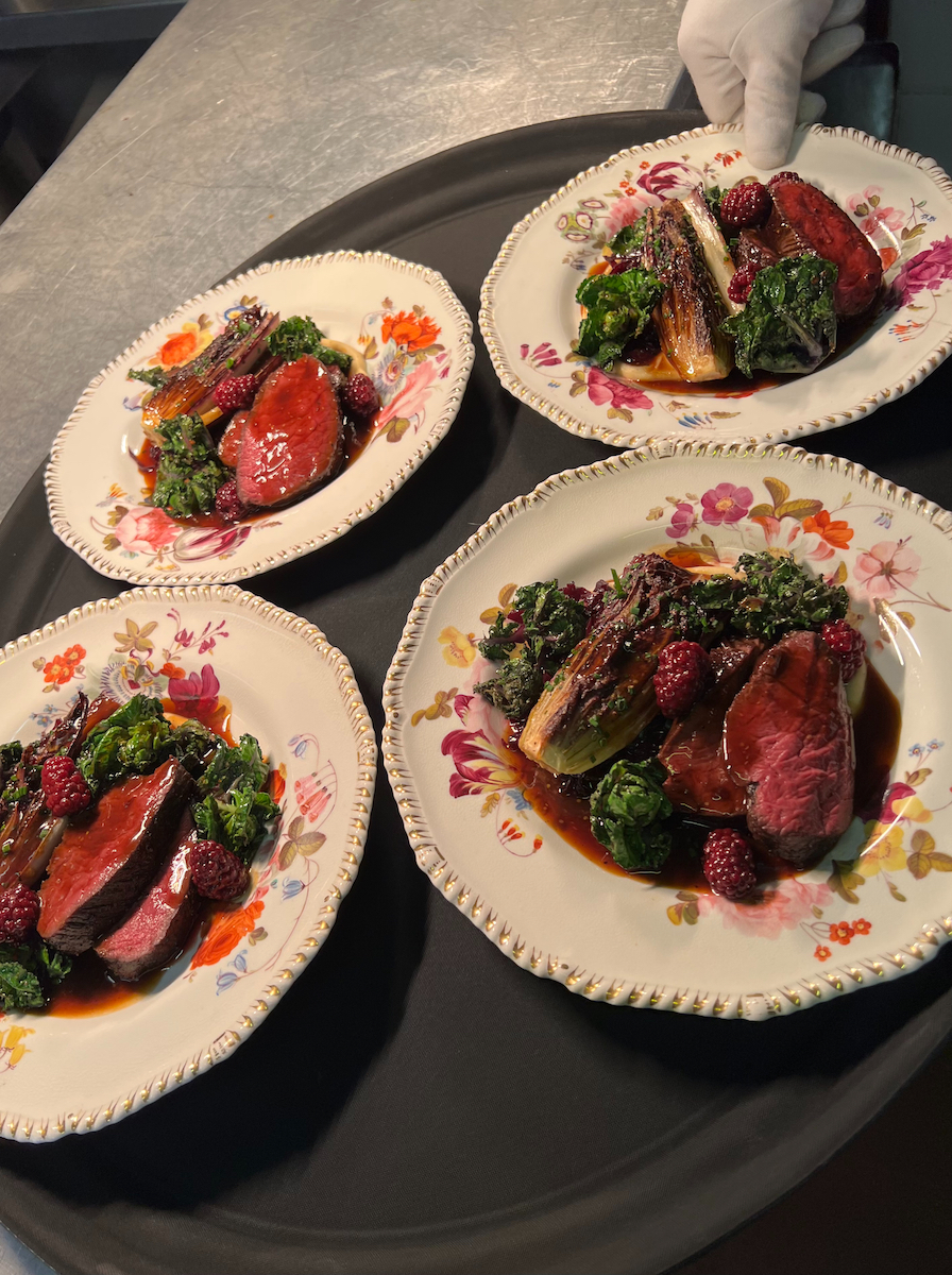 Venison, grilled radicchio, blackberry